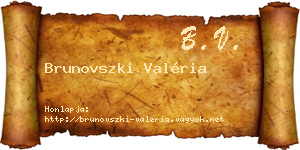 Brunovszki Valéria névjegykártya