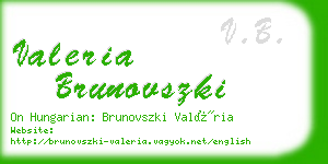 valeria brunovszki business card